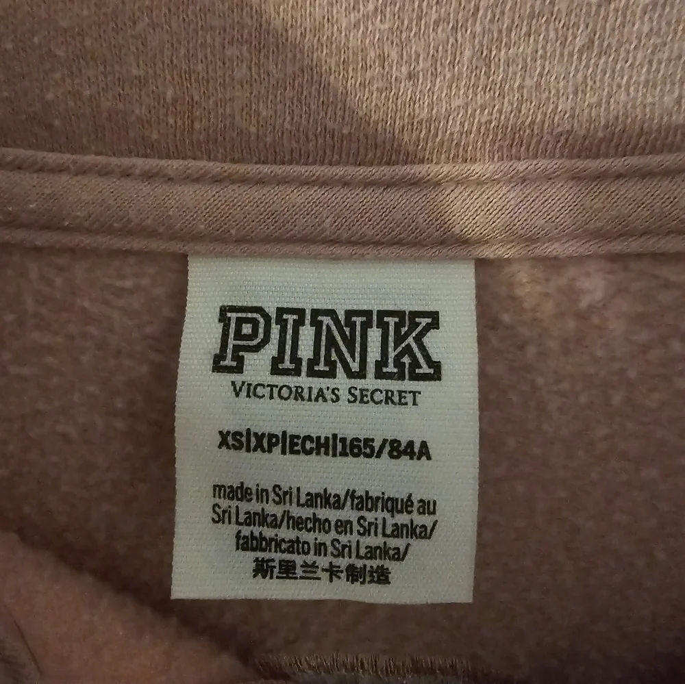 Victoria's Secret PINK Light Pink Camo Varsity Half Zip Pullover Size XS